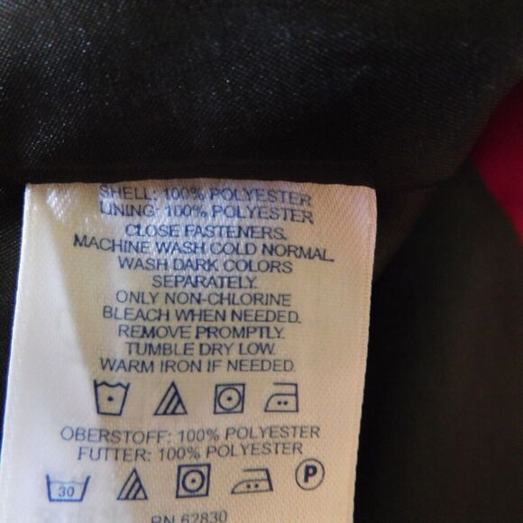 Lands' End Trench Coat Fuchsia Pink Barbiecore Pockets Lined Size Small 6 8 - Picture 5 of 7